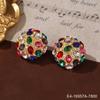 Jóias vintage antigas retrô esmeralda flor de alta qualidade brincos de prata brincos elegantes de design de nicho