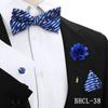 Gravata Borboleta Quadrada de Seda para Negócios Conjunto de 4 Peças Estilo Coreano Masculino Acessórios de Vestimenta para Banquete de Casamento Fábrica de Gravatas de Borboleta Estoque Pronto