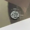 Botão de Personalidade Inglesa Redondo Retro com Batida Desgastada Material para Joias Headwear Clip de Garra DIY Liga de Zinco Acessórios de Fragrância