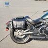 Coche musculoso Wolf adecuado para Vulcan S Kawasaki pequeño dios del fuego bolsa lateral bolsa lateral caja lateral retro modificación bolsa para casco liberación rápida