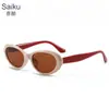 Gafas de Sol Ovaladas Retro con Montura Blanca para Mujer 2026 Nuevo Estilo Gafas de Sol Anti-UV para Caras Cuadradas y Redondas con una Sensación de Protección Solar de Alta Gama