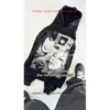 Moletom Casual com Estampa Cruzada Europeu e Americano, Pulôver com Manga Longa, Blusa de Moletom, Jaqueta Retrô, Street Wear, Tendência Y2K