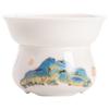 Dehua Porcelana Branca Escorredor de Chá Conjunto de Filtro de Chá Design de Perfuração Integrada Filtro Cerâmico Cerimônia do Chá Kung Fu Combinação Zero