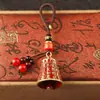 Colgante de Campana del Sutra del Corazón de Aceite Rojo Original, Llavero Tejido a Mano, Campana de Escritura, Campana de Cobre, Colgante para Llaves de Coche