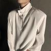 Sudadera con cuello alto tipo gofre y media cremallera para hombre, moderna, estilo retro americano, juvenil, con cremallera metálica, diseño de nicho, chaqueta