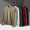 Sudadera con Hombros Caídos para Hombre Pulóver Corte Holgado Oversize Otoño e Invierno Manga Larga Camiseta Básica Casual Versátil Simple Ropa Interior