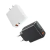 Nuevo cargador de teléfono móvil de doble puerto de carga súper rápida PD de 20 W, totalmente compatible con QC3.0, con luz
