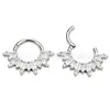 Pendientes Trapezoidales de Circonita con Diamantes Completos de Titanio F136 Anillo Cerrado Sin Aro de Pinza Joyería para Piercing de Aleación de Titanio G23 Anillo para Nariz Anillo para Labio
