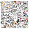 72 líneas de pegatinas de gatitos lindo caricatura simple gatito decorativo funda para teléfono móvil portátil pegatinas impermeables