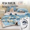 Colcha Estampada Nanjiren Colcha de Verão para Ar Condicionado Quarto Amigável à Pele Algodão Puro Colcha Refrescante de Verão Dormitório Estudantil Colcha para Soneca de Algodão Puro