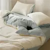 Algodón de fibra larga 100% de Xinjiang, engrosado y cepillado, juego de cuatro piezas, funda de edredón simple de algodón puro, sábana de algodón, sábana bajera y juego de ropa de cama