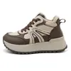 Zapatos para Mujer CustomBN3005 Estilo Nuevo 2025 Zapatos de Algodón con Felpa para Mujer Invierno Suela Gruesa Zapatos Deportivos Cálidos Hacen que los Pies Parezcan Más Pequeños