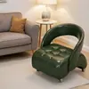 Banqueta para Cambiar Zapatos Estilo Francés, Taburete Bajo Móvil para Sofá de Casa, Taburete de Ocio Duradero de Moda con Ruedas Giratorias Silenciosas