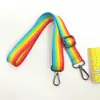 Nueva Bolsa Cruzada de Hombro Larga de Rayas Arcoíris Colorida Ajustable Accesorios para Bolsas Correa de Hombro Correa de Descompresión