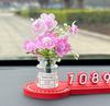 Flor de begonia placa de estacionamiento para número de coche 2025 nueva decoración sencilla para coche adornos temporales para teléfono móvil