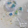 Lentejuelas Iridiscentes Polarizadas Ultra Delgadas para Uñas, Discos de Lunares, Polvo Brocado Nube Ópalo de Alto Brillo Cristal de Hielo, Jardín Secreto de Flores Secas