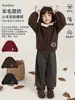 Suéter Wulibu para meninas, cardigã infantil com babados novo estilo 2026, casaco para meninas estilo coreano estilo Mori