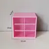 Caja de almacenamiento de escritorio minimalista para sala de estar, seis compartimentos, multi-compartimentos, tipo cajón, caja de escritorio para documentos, caja de almacenamiento a prueba de polvo multicolor