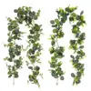 Nueva Hiedra de Hoja Verde Hojas de Eucalipto Artificiales Decoración del Hogar Sauce Retorcido Hojas de Dinero Planta Colgante de Pared