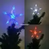 Estrela de Topo para Árvore de Natal Luz LED Estrela Brilhante Estrela de Cinco Pontas Caixa de Luz Decoração de Quarto Enfeite de Árvore de Natal Luz