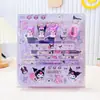 Novo Conjunto de Papelaria Desenho Animado Sanrio Série Kuromi Combinação Infantil Criativo Material Escolar Caixa de Presente Conjunto