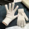 Estilo Coreano Estilo Ins Conejo Felpa Lindo Cálido Lana Tejida Guantes Largos Femeninos Rosa Engrosados Suaves Protección Contra el Frío