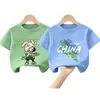 Nueva Camiseta Casual de Verano 2026 100% Algodón Puro Cuello Redondo Manga Corta para Niños con Letras Estampadas de Corte Holgado