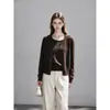 Top Simples Estilo Coreano Feminino Primavera e Outono Macio e Pegajoso Pequeno Peça de Roupa Exterior Estilo Preguiçoso Jaqueta Curta 27042