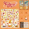 Travel Kang Amazon Acción de Gracias Pegatinas para Ventana Hoja de Arce Otoño Pegatinas Electrostáticas para Ventana Feliz Acción de Gracias Pegatinas Decorativas para Vidrio