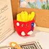 Chaveiro Pingente Batata Frita Han Kawaiibao Brinquedo Boneca de Pelúcia Perna de Frango Criativa Acessório para Bolsa Pingente de Casal