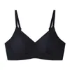 Roupa íntima Tila sem costura para mulheres, pequeno busto, push-up, respirável, suporte macio, sem aro, sutiã com controle lateral do busto, sutiã fino de verão