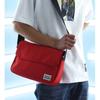 Bolsa de Ombro Masculina Tendência Lona Estilo Japonês Simples Retrô Alça Larga Transversal Bolsa de Ombro Feminina Artística Estudante Pequena