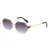 Gafas de Sol Polarizadas sin Marco para Hombres y Mujeres, Protección UV, Ciclismo, Conducir, Gafas de Sol a la Moda