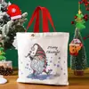Saco de presente de Natal, bolsa de lona infantil com desenho animado, saco de embalagem personalizado com logotipo