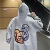 Moletom com Capuz Masculino Outono 2022 Novo Tendência Ins Marca Tendência Estilo Hong Kong Solto Roupas de Primavera e Outono Jaqueta para Meninos