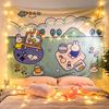 Tela Colgante Estilo Ins Lindo Dibujo Animado Tela de Fondo para Transmisión en Vivo Remodelación de Dormitorio Diseño de Habitación Tela Decorativa para Pared Tapiz de Cabecera