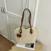 Bolsa de Paja Nueva Primavera 2026 Bolsa Tejida de Gran Capacidad Bolsa de Playa para Vacaciones Bolso Cesta para Mujer Bolso Tote de un Solo Hombro