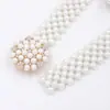 Cinturón decorativo para mujer versión coreana de Joker cadena de cintura de perlas con diamantes de imitación cadena de cintura elástica de verano para mujer venta al por mayor directa de fábrica
