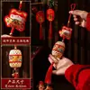 Decoración de Año Nuevo 2027 Colgante Pequeño Linterna Tejida de Bambú Adorno Colgante Atmósfera Festiva Diseño de Escena Accesorios Fotográficos