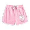 Conjunto infantil de manga curta com estampa de desenho Hello Kitty Verão 2023 novo conjunto de duas peças com shorts finos da moda para meninas