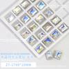 Joyería para Uñas Luz de Luna Azul Joyería de Diamantes Fondo Puntiagudo Multifacetado Corazón Torcido Diamante Accesorios para Uñas Corazón Mariposa Cristal Diamante con Forma Especial