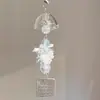 Cadena para Teléfono de Trébol de Cuatro Hojas Cadena de Adorno de Carrillón de Viento de Hoja de Arce de la Suerte Cadena de Cristal Ccd Colgante de Cámara Accesorio para Bolso