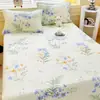 Sábana de Algodón Puro Pieza Única Todo Algodón Engrosada Doble 1.5 Sábana 1.8 Dormitorio Estudiantil Individual Simple Rayada Colchón para Hombres