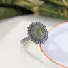 Anillo Abierto de Plata Versátil Personalizado Yilu Plata de Ley S925 Patrón Retro Vintage Superficie de Huevo Ruyi Auspicioso