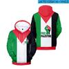 Sudadera con capucha y cremallera de manga corta 'Free Palestine Go Palestine'
