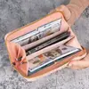 Nova Carteira 2025 Estilo Coreano Fofa Porta-Moedas Longo Grande Capacidade Feminina com Múltiplos Zíperes Clutch Bolsa para Celular para Mulheres