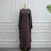 Vestido Liso Plus Size Solto com Amarração na Cintura Cross-Border 2026 Loriya LR1315