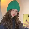 Gorro de Punto Holgado de Moda Otoño e Invierno Estilo Coreano Gorro de Punto para Circunferencia de Cabeza Grande Estilo Japonés para Adelgazar la Cara Gorro Cálido Protector de Orejas para Mujer