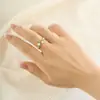 Anillo Abierto de Perla de Agua Dulce Azul Turquesa de Alta Gama, Moderno, Ligero y Lujoso, Anillo Llamativo, Anillo Ajustable para el Dedo Índice
