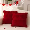 Funda de Almohada de Peluche Tridimensional Acolchada Love Transfronteriza Nuevo Producto Día de San Valentín Nuevo Cojín para Sofá Mesita de Noche Almohada de Peluche